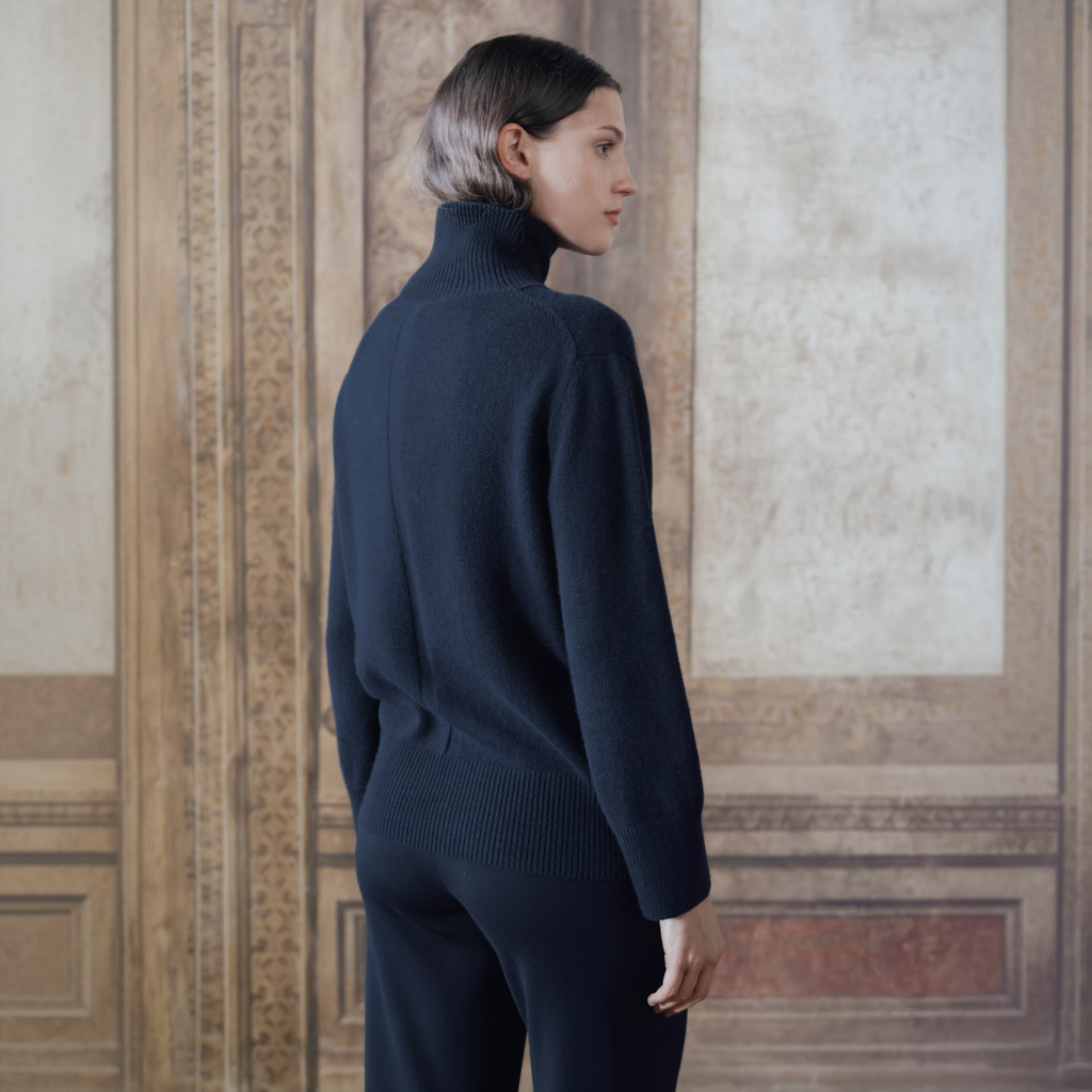 Pure Cashmere Maxi High Neck Sweater