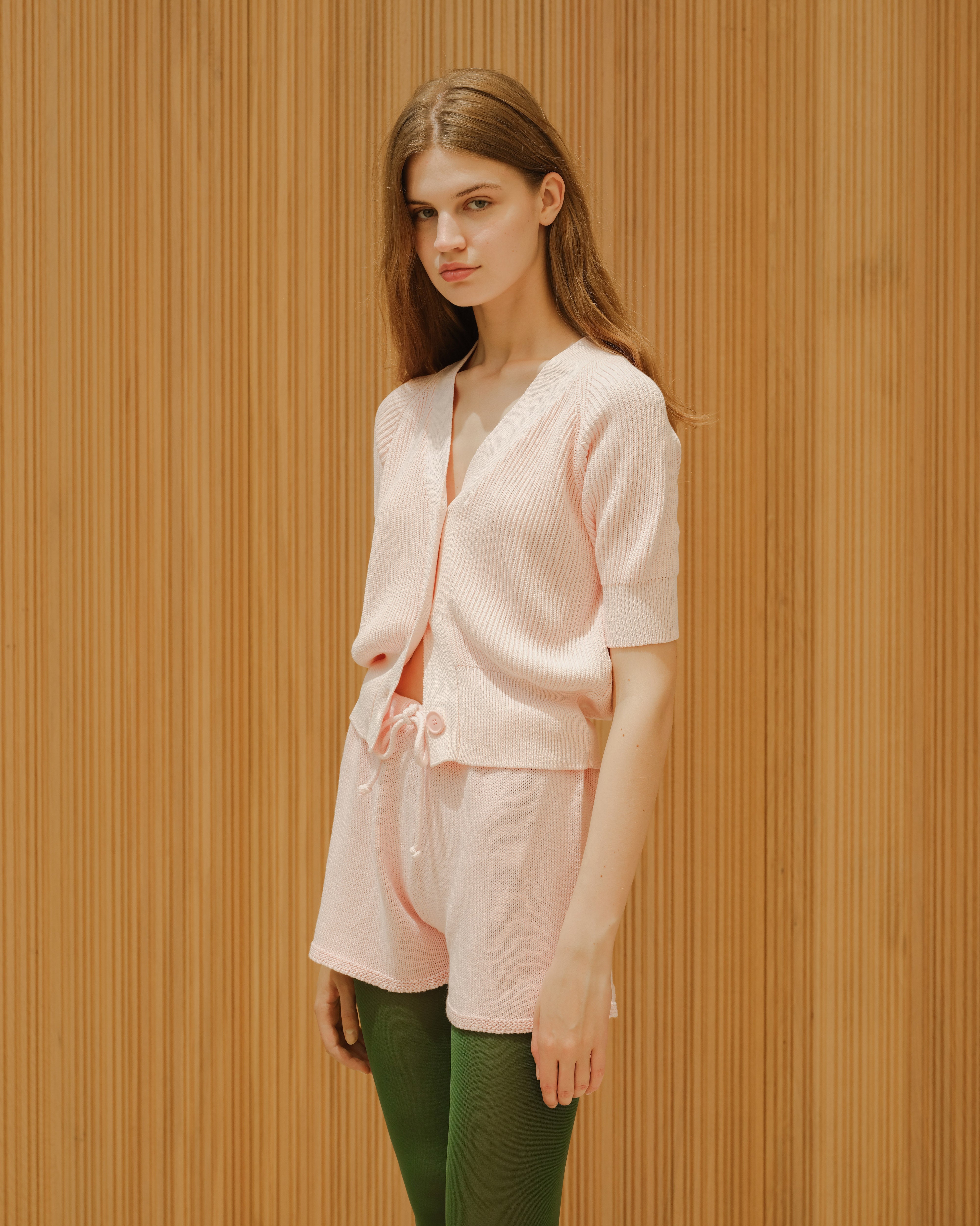 Fine Cotton Short Sleeve Cardigan-1