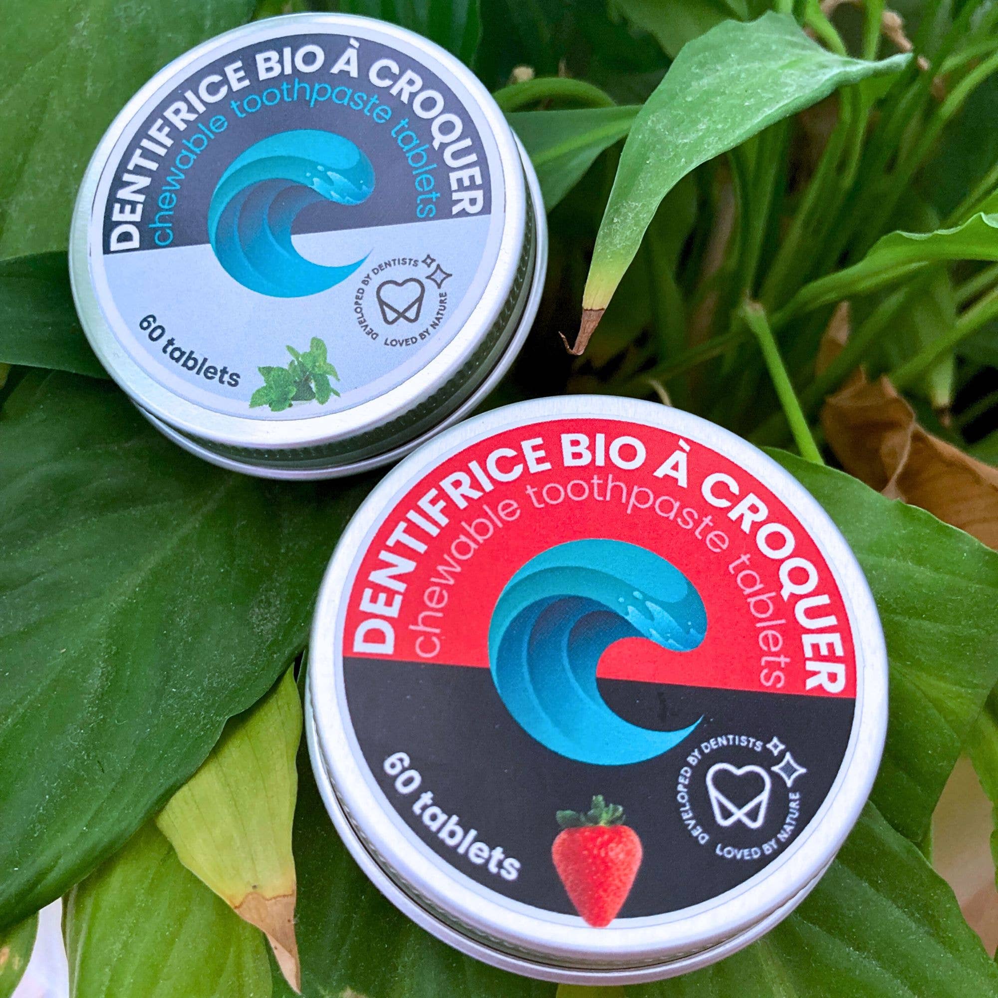 Chewable toothpaste tabs - Fluoride free: Strawberry