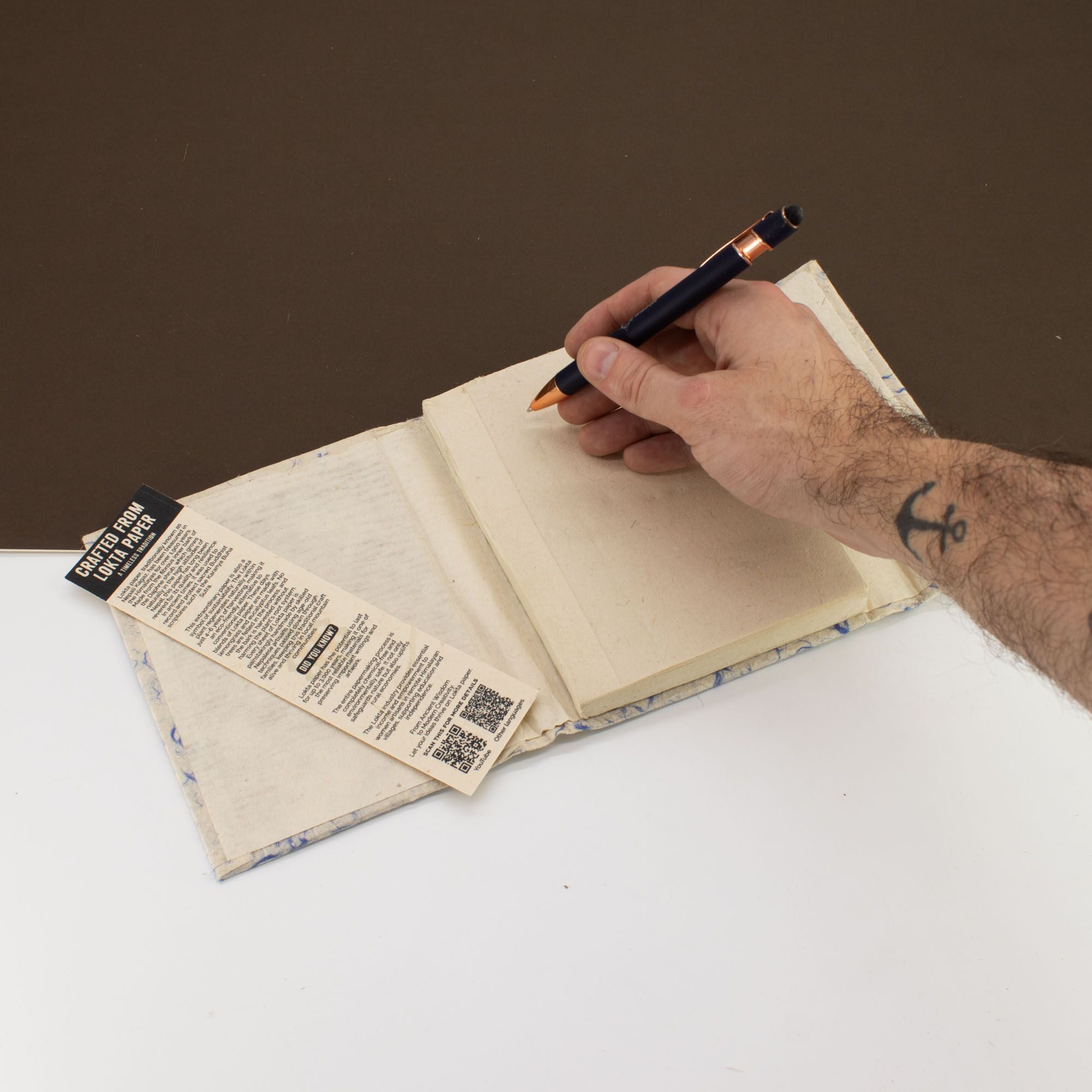 Med Lokta Mixed Blue Cotton Notebook