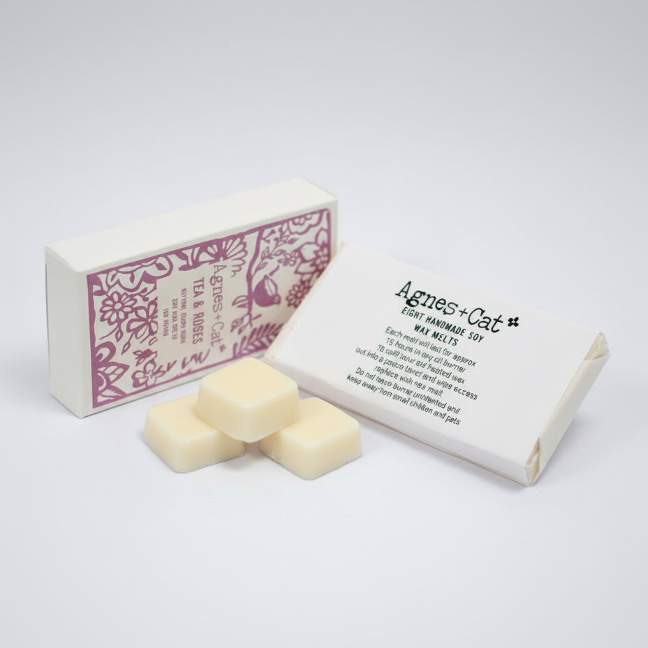 Box of 8 Wax Melts - Tea + Roses