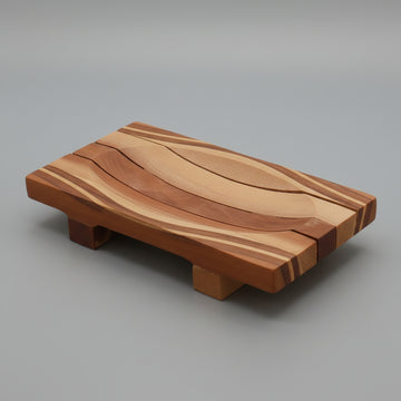 Classic Mahogany Soap Dish - Grid Drainer