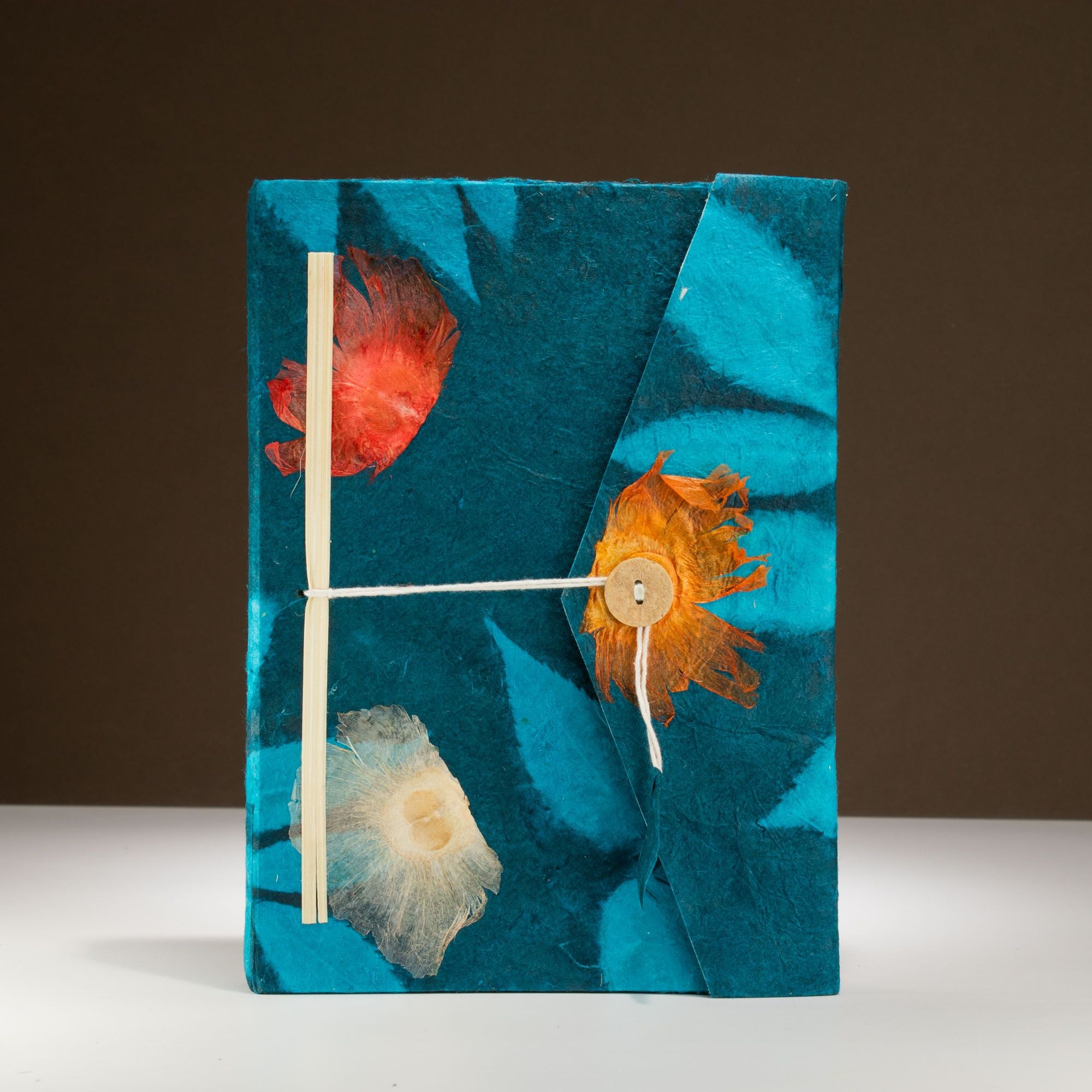 Lokta Bold Floral Notebook Midnight Blue
