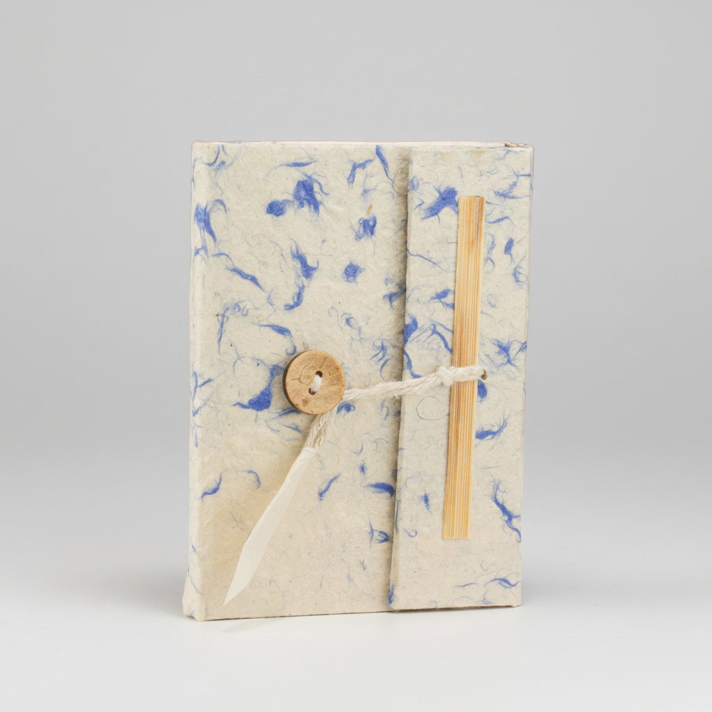Mini Lokta Mixed Blue Cotton Notebook