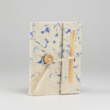 Mini Lokta Mixed Blue Cotton Notebook
