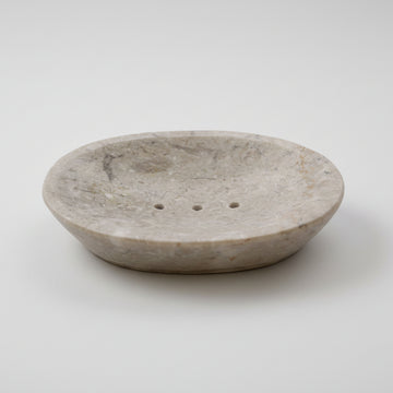 Classic Oval Cream Marble Soap Dish