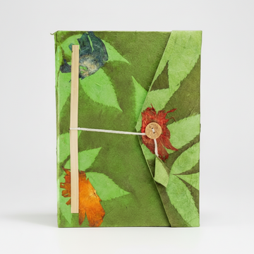 Lokta Bold Floral Notebook Moss Green