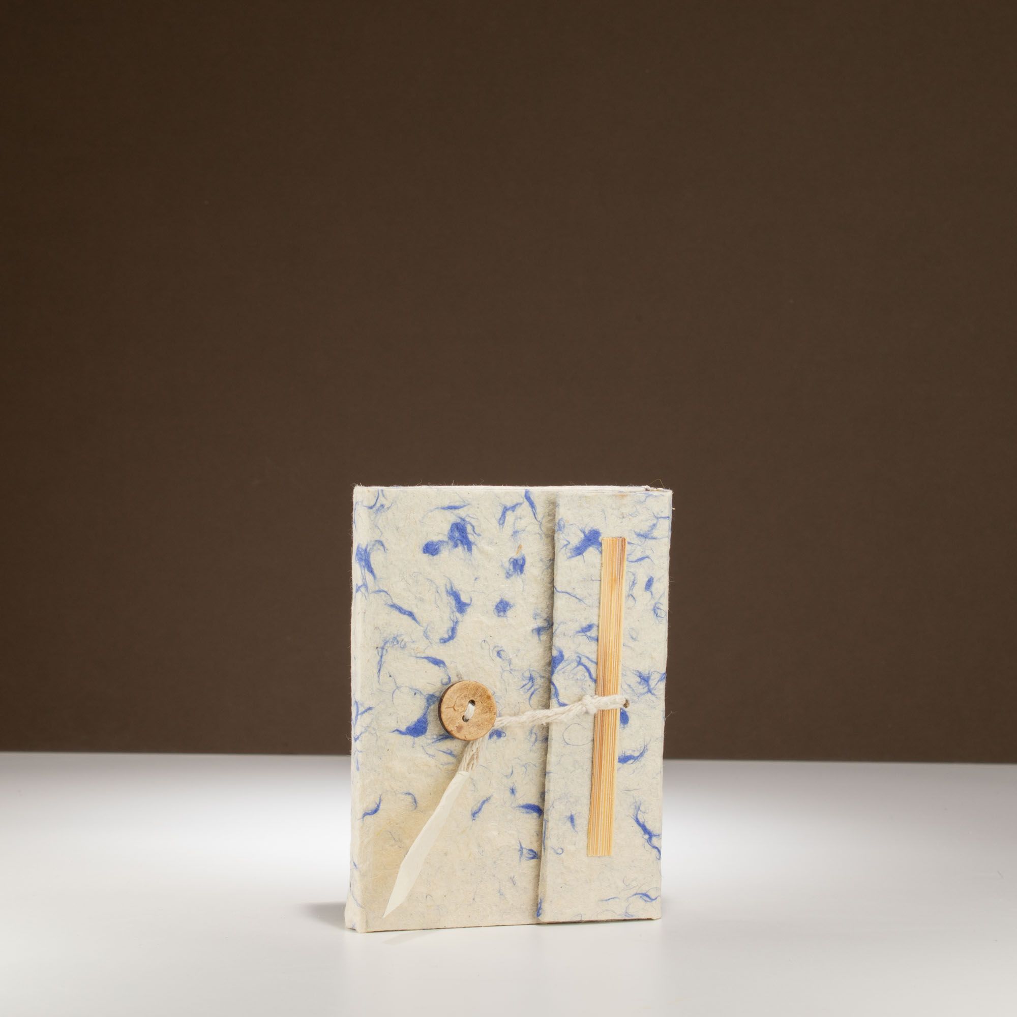 Mini Lokta Mixed Blue Cotton Notebook