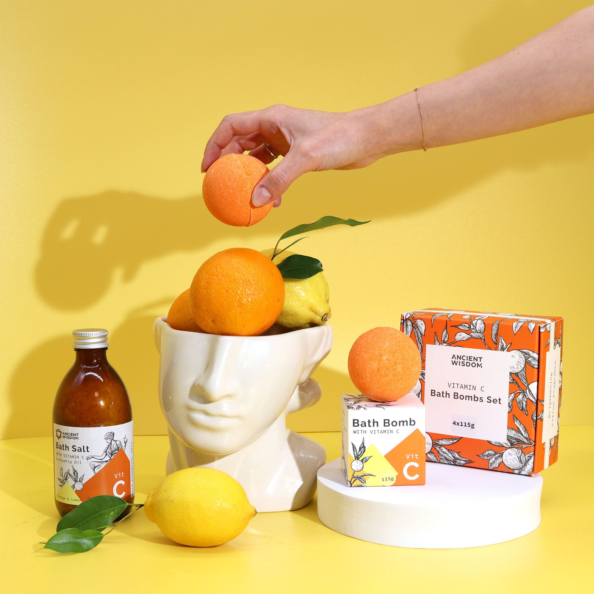 Zesty Vitamin C Bath Bombs Set