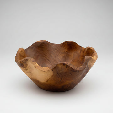 Medium Smooth Teakwood Fruit Bowl