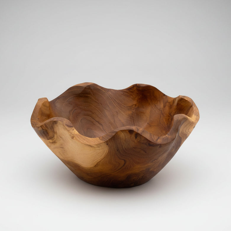 Medium Smooth Teakwood Fruit Bowl