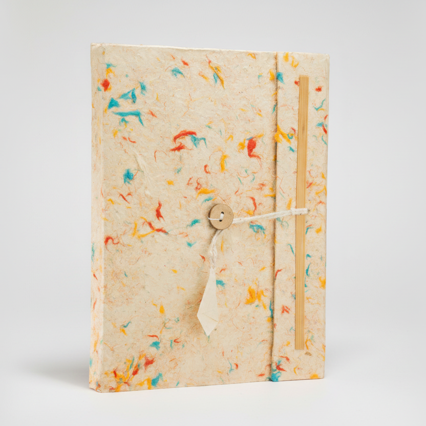 Lrg Lokta Mixed Colour Cotton Notebook