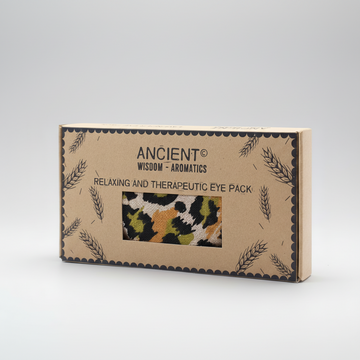 Lavender Natural Cotton and Juco Eye Pillow in Gift Box - Night Leopard