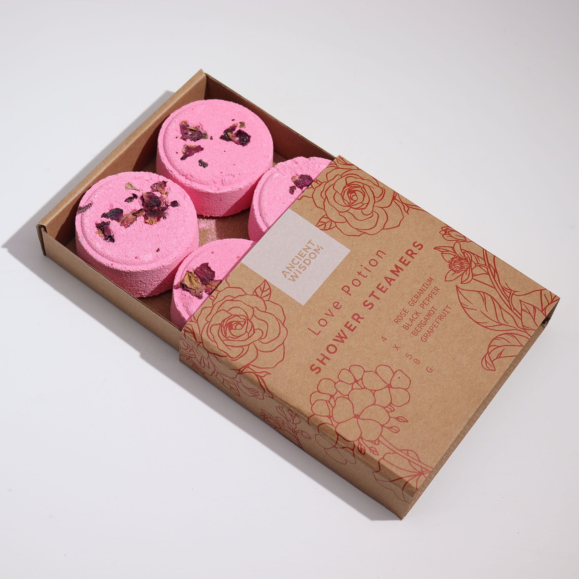 Zen Shower Steamers - Love Potion (Pinky Red)