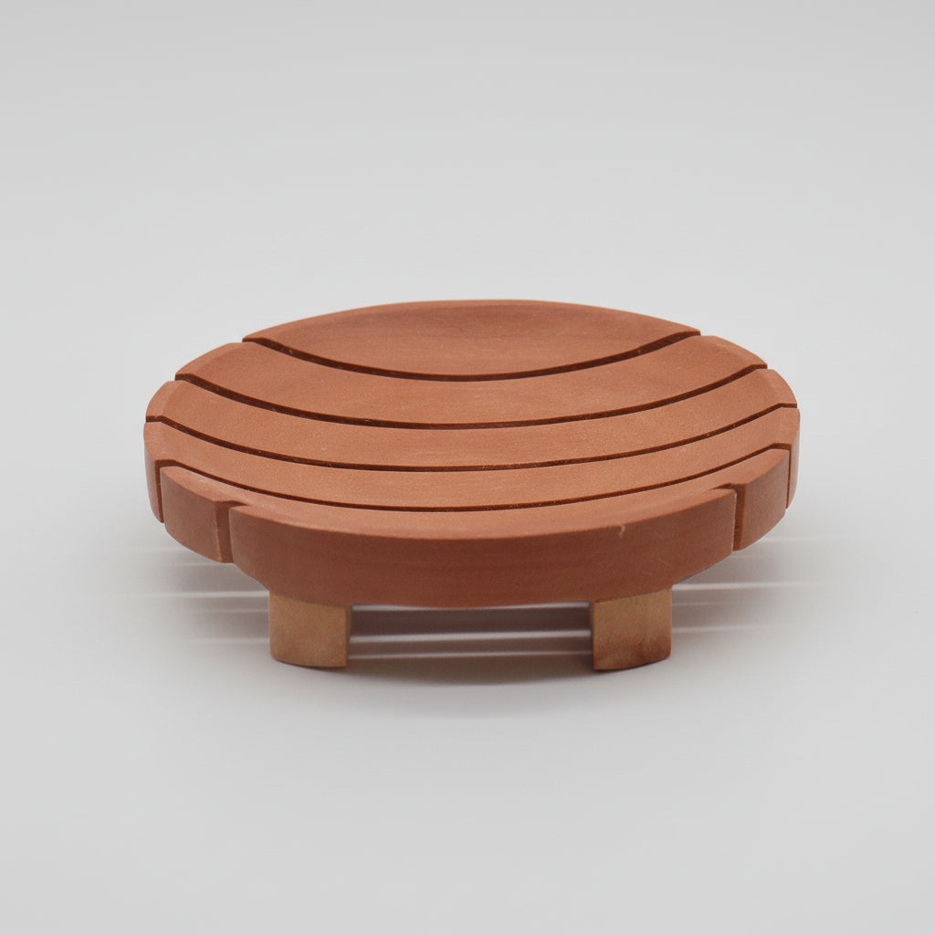 Classic Mahogany Soap Dish - Round