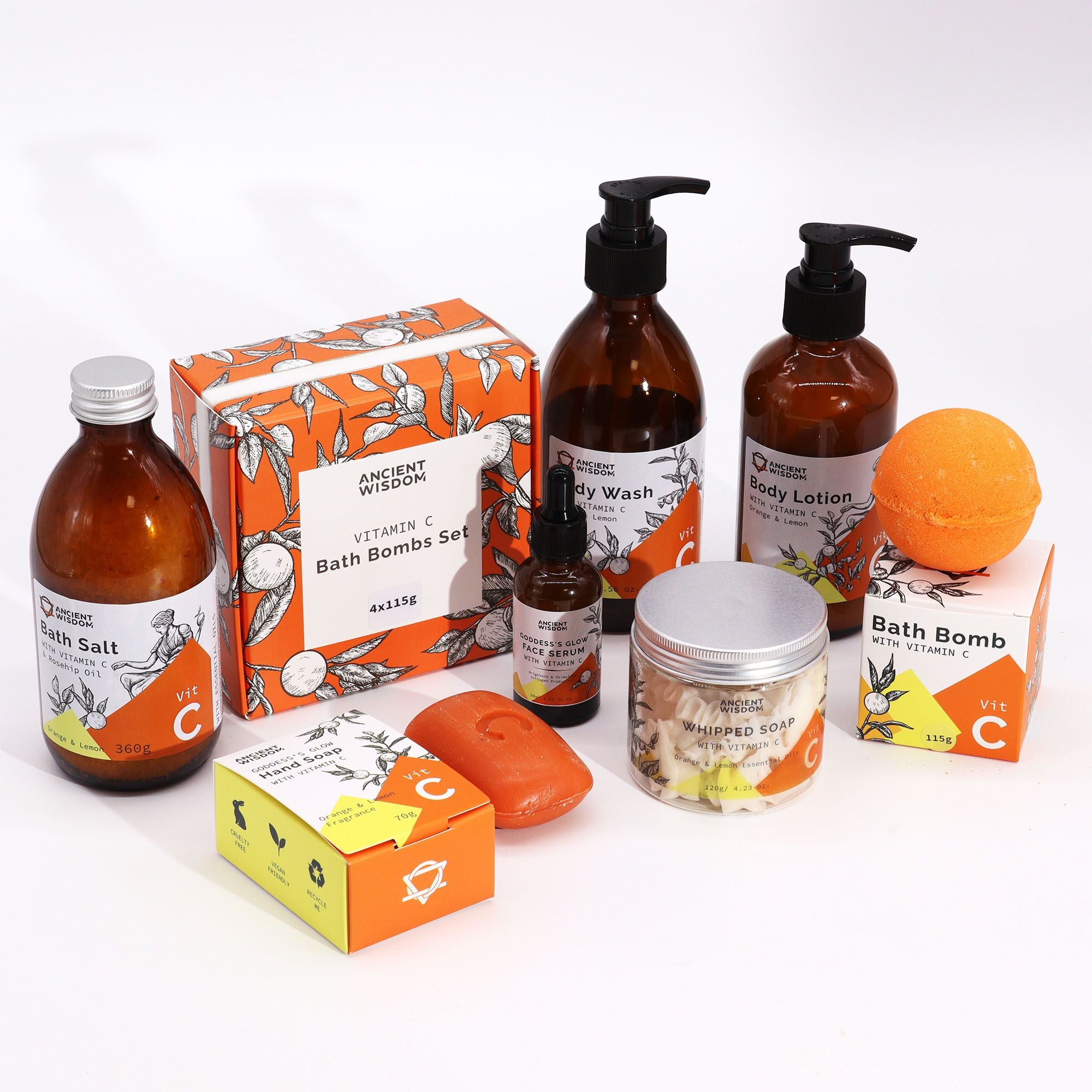 Zesty Vitamin C Bath Bombs Set