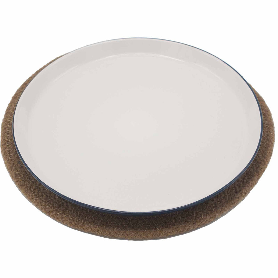 Natural Place Mat - Jute & Cotton - Natural Border