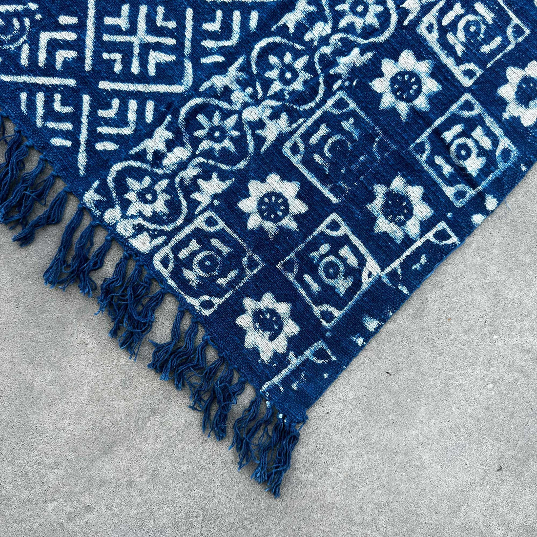 Handmade Indigo Throw - Desi Stripes