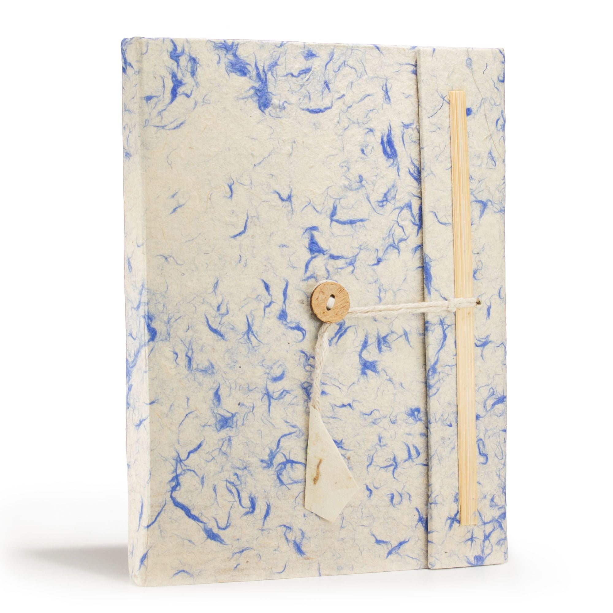 Lrg Lokta Mixed Blue Cotton Notebook
