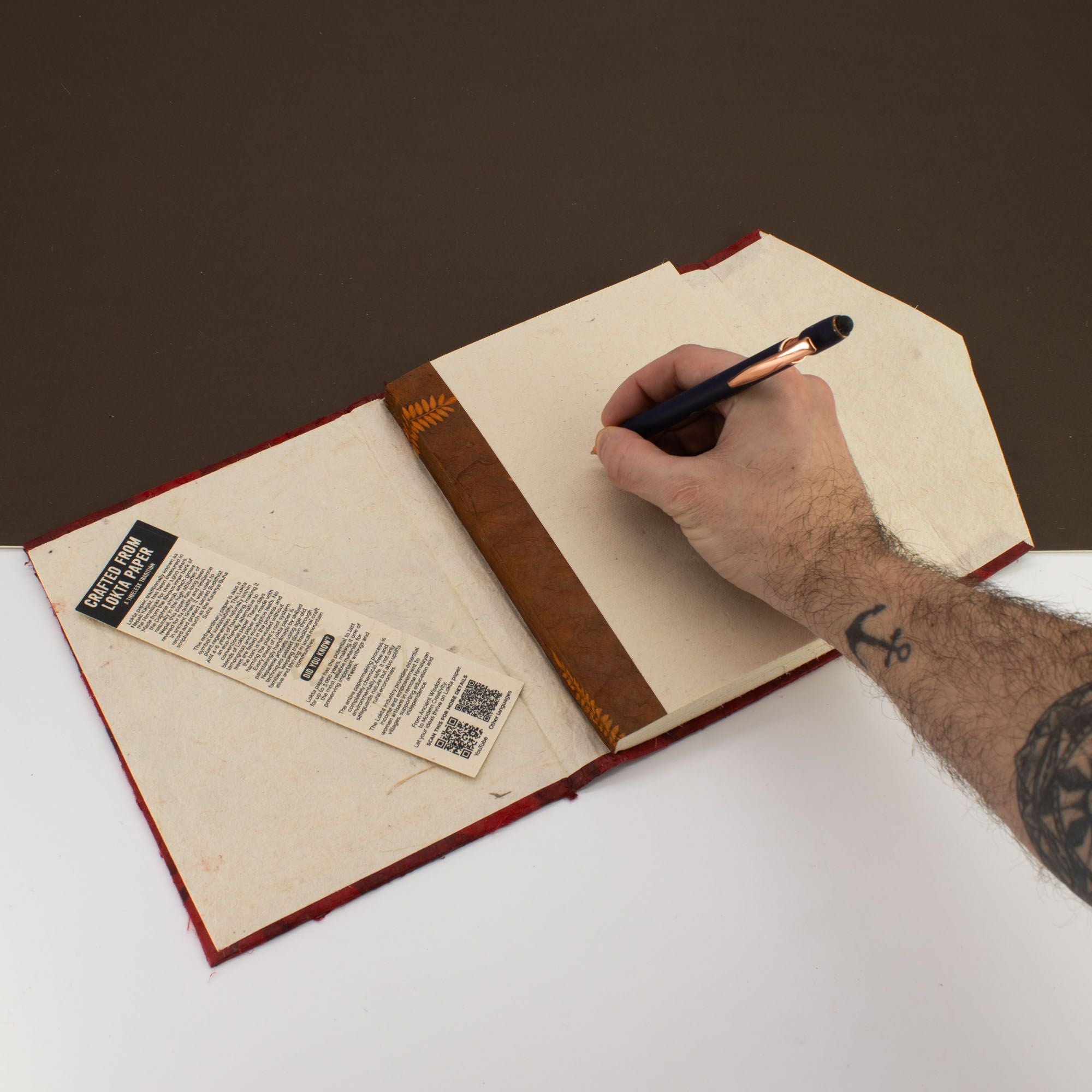 Lokta Bold Floral Notebook Ruby