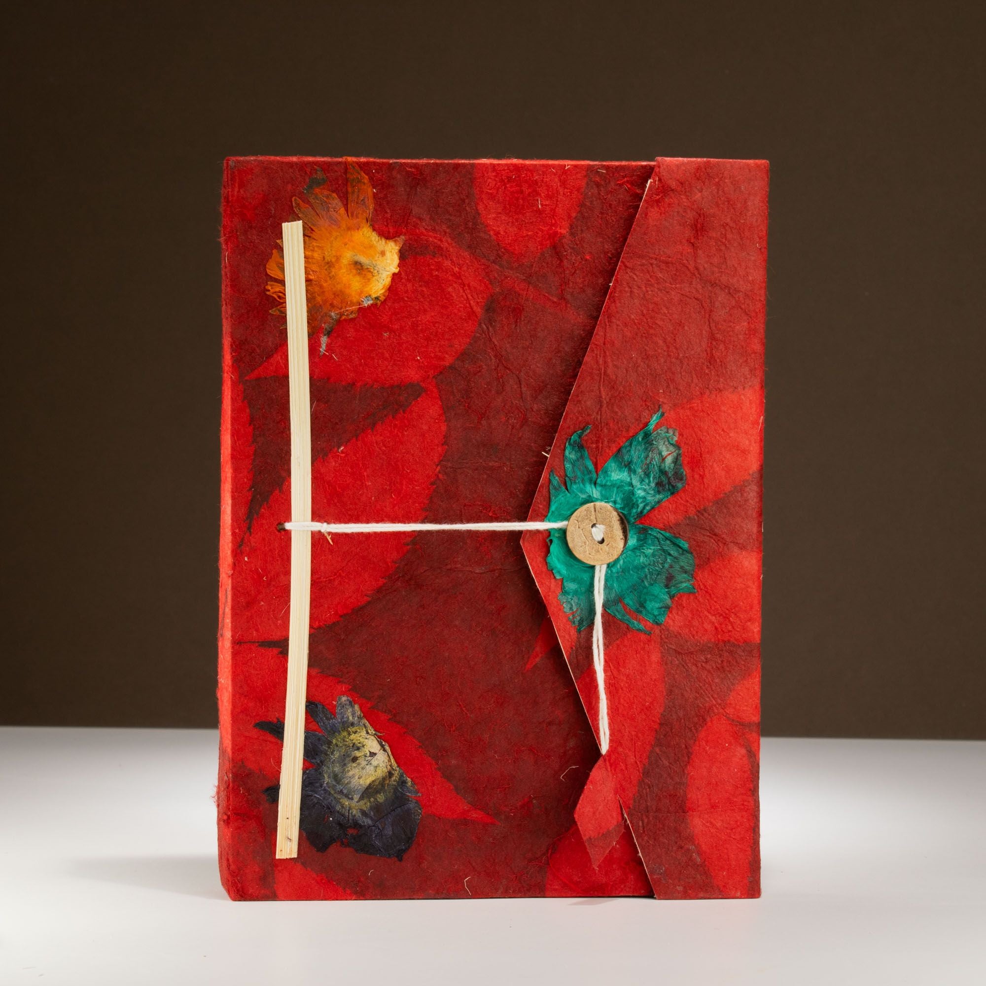 Lokta Bold Floral Notebook Ruby