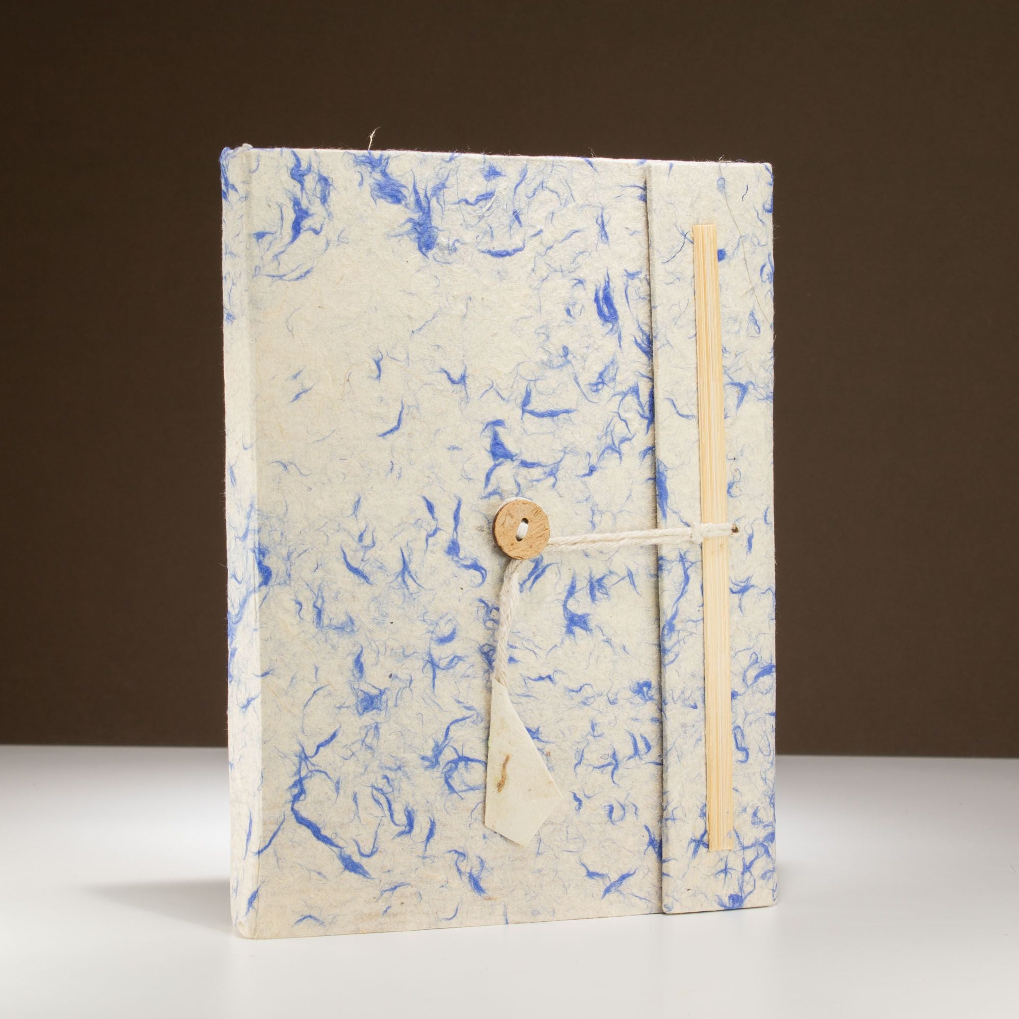 Lrg Lokta Mixed Blue Cotton Notebook