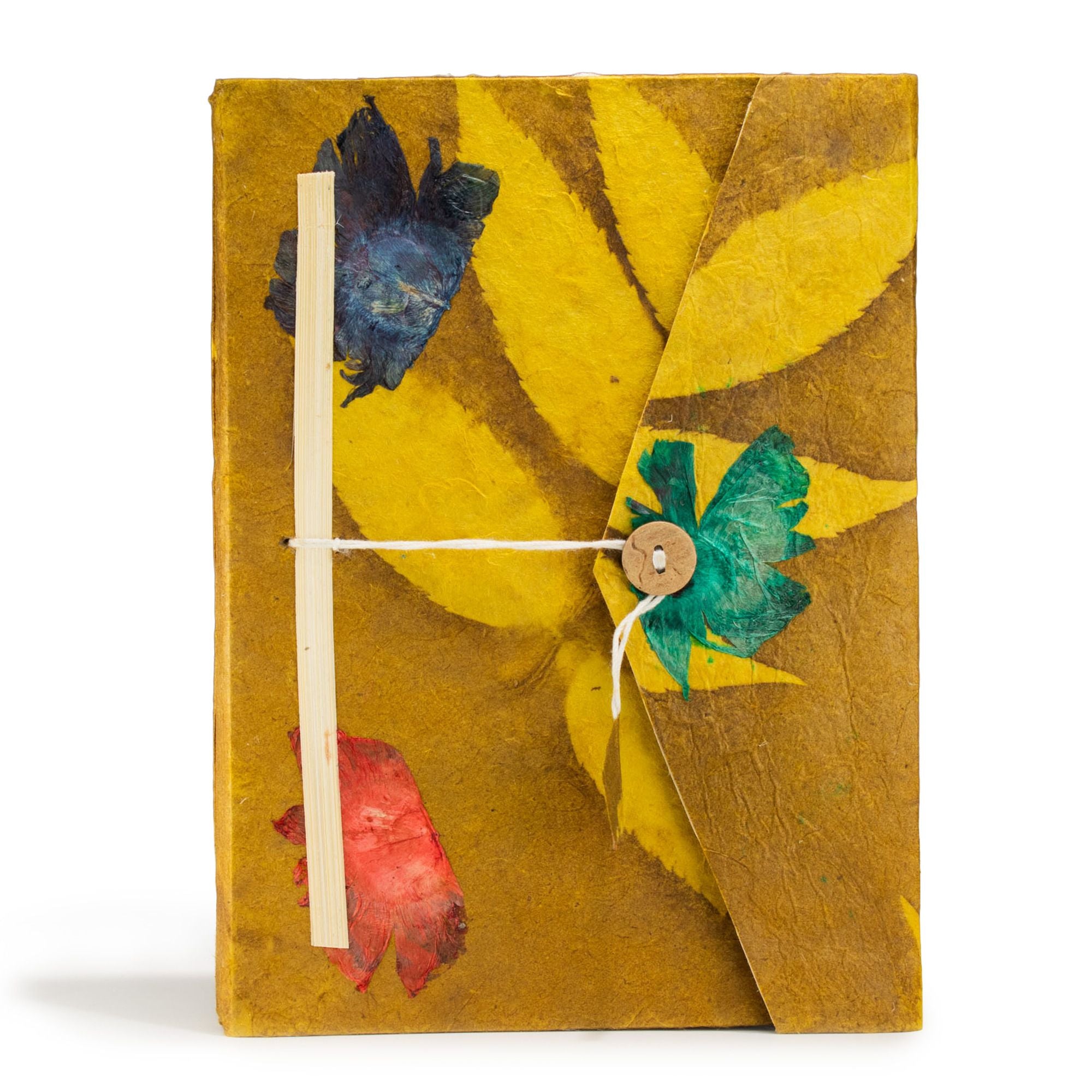 Lokta Bold Floral Notebook Olive