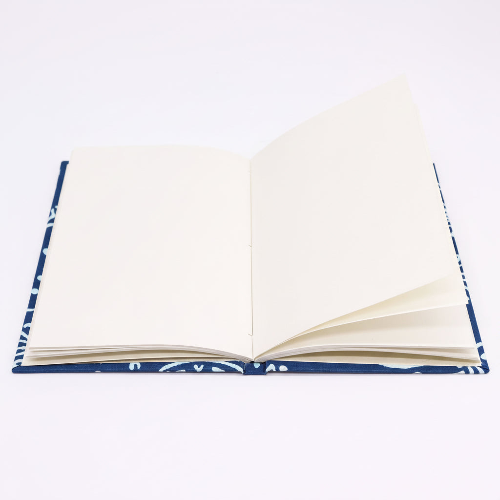 Cotton Bound Notebook - Indigo Fish