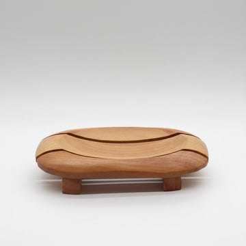 Classic Mahogany Soap Dish - Oval in Rectangle