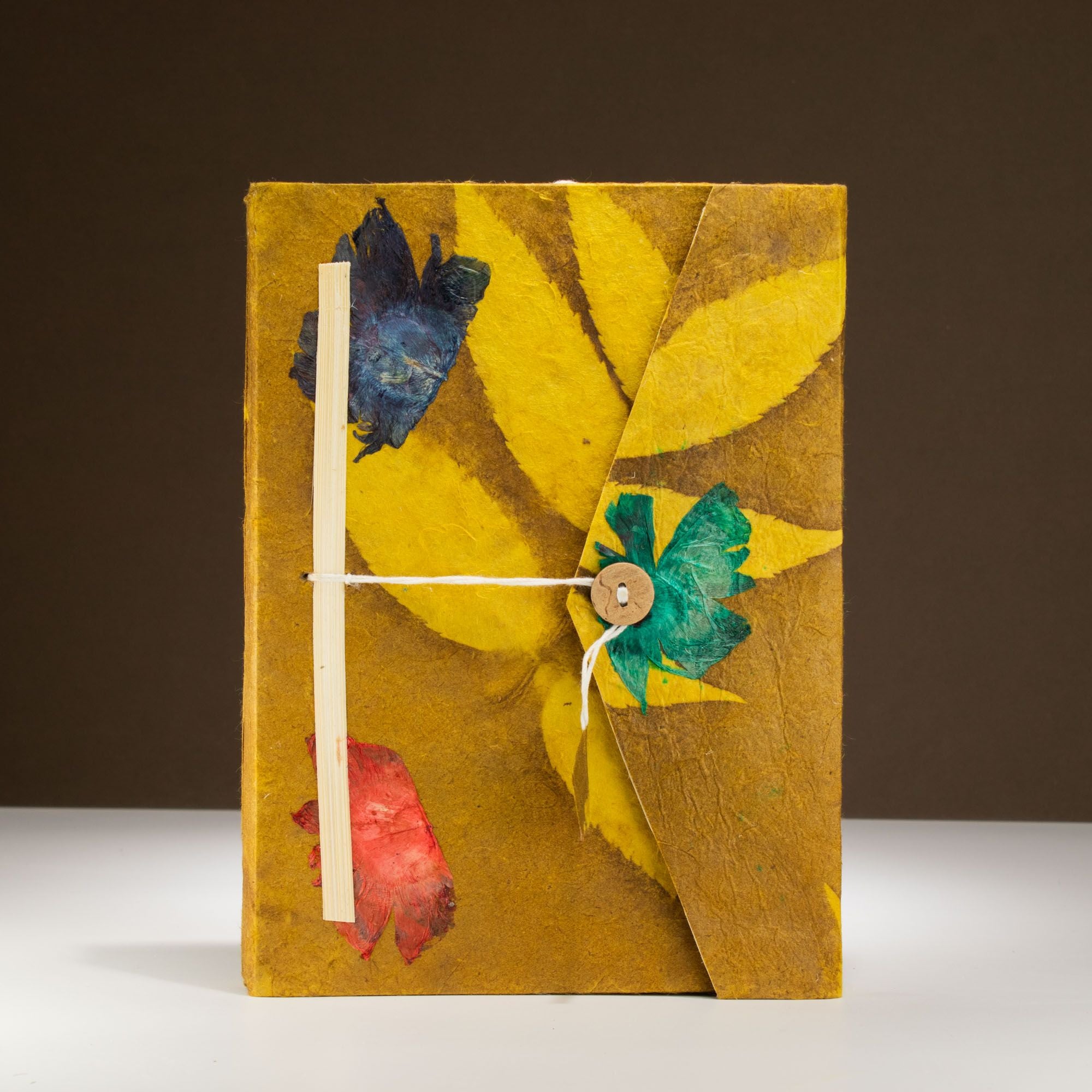 Lokta Bold Floral Notebook Olive