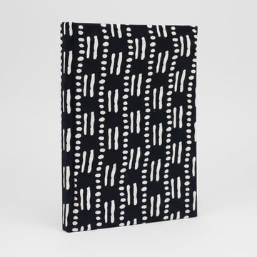 Cotton Bound Notebook - Black Dots & Dashes