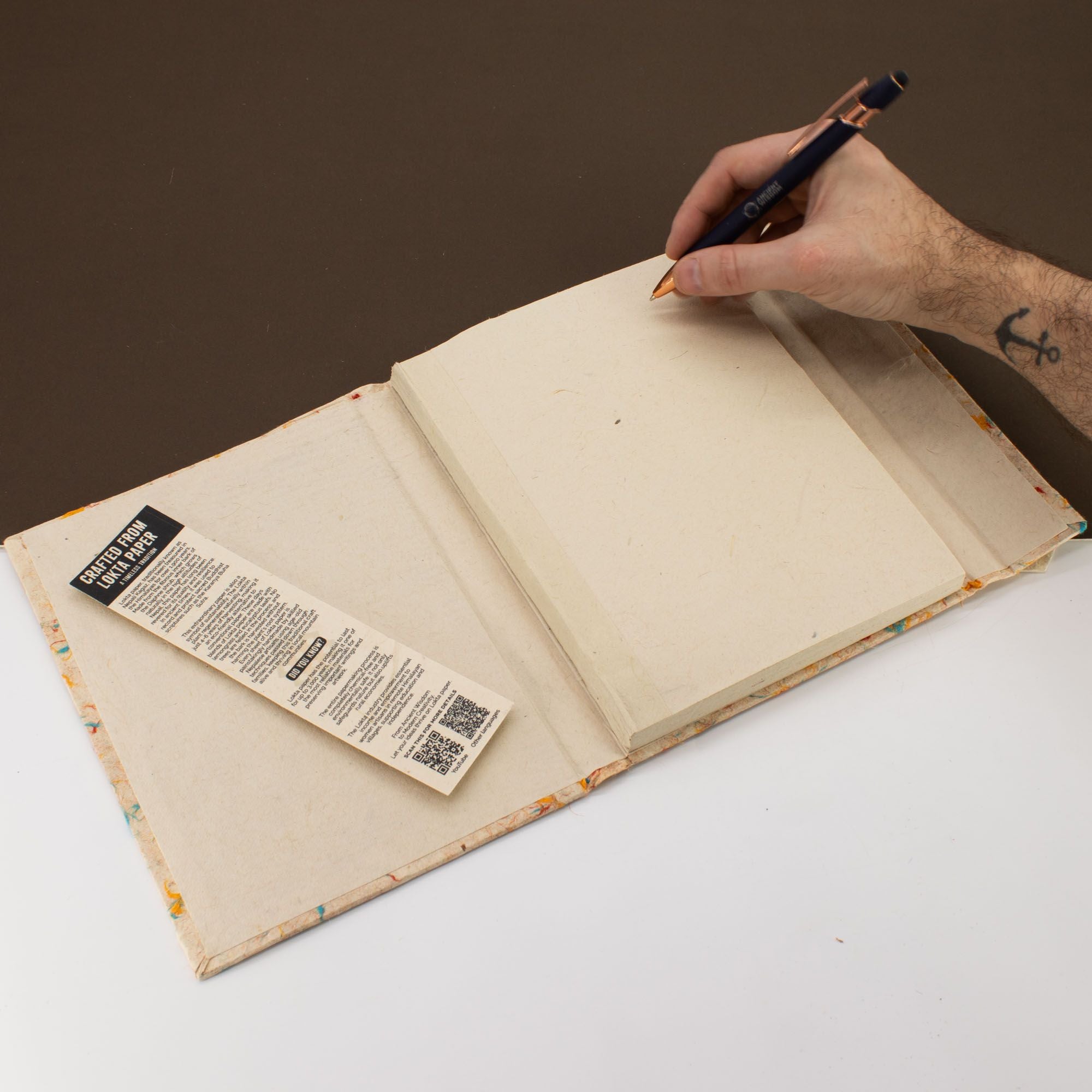 Lrg Lokta Mixed Colour Cotton Notebook