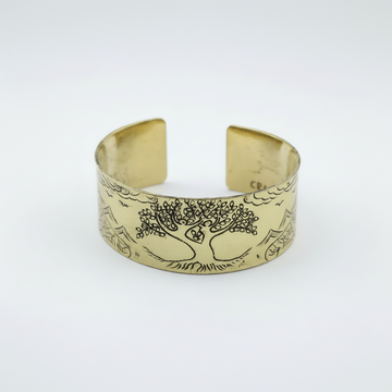 Brass Tibetan Mantra Bracelet - Tree of Life