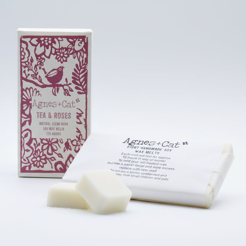 Box of 8 Wax Melts - Tea + Roses