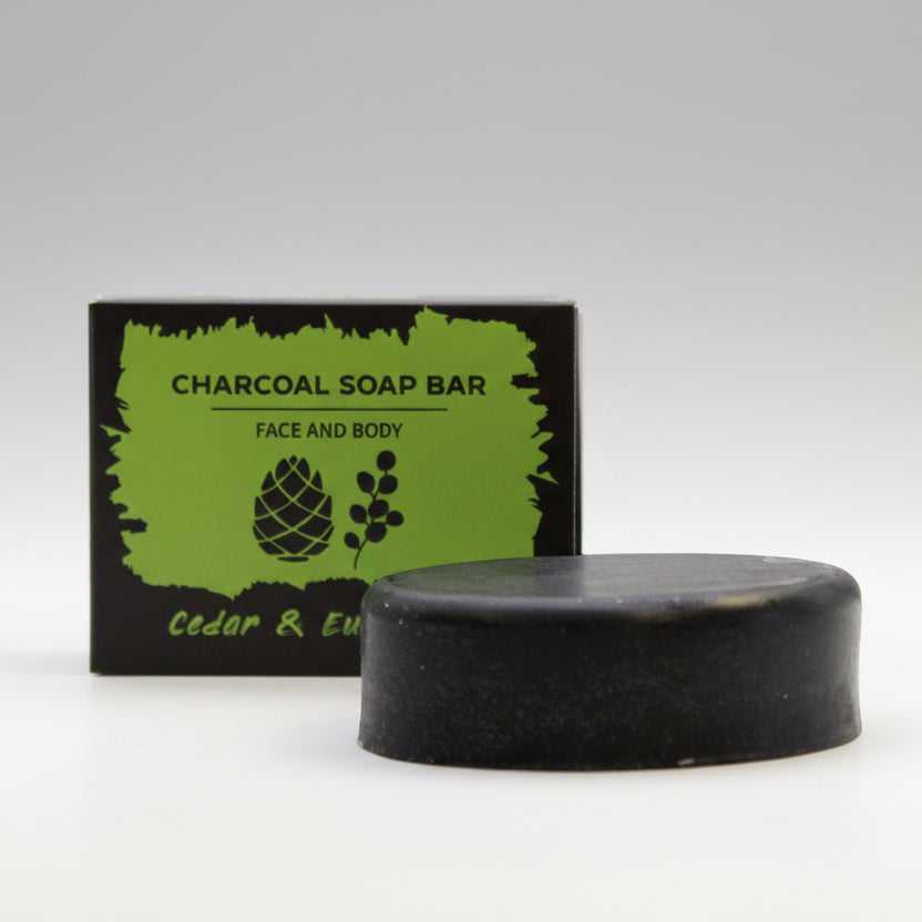 Charcoal Soap 85g - Eucalyptus & Cedarwood