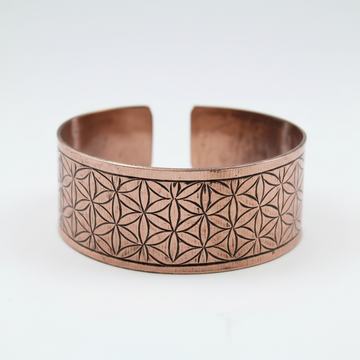 Copper Tibetan Bracelet - Flower of Life