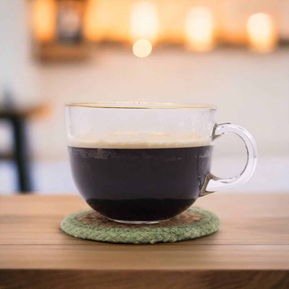 Natural Coaster - Jute & Cotton (set of 6) Mixed colors