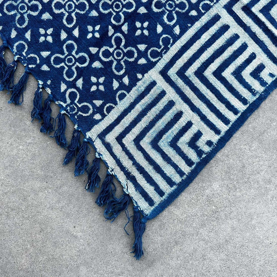 Handmade Indigo Throw - Kasba Tiles