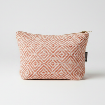 Nomad Sari Indian Jacquard Toiletry Bag - Coral Maze
