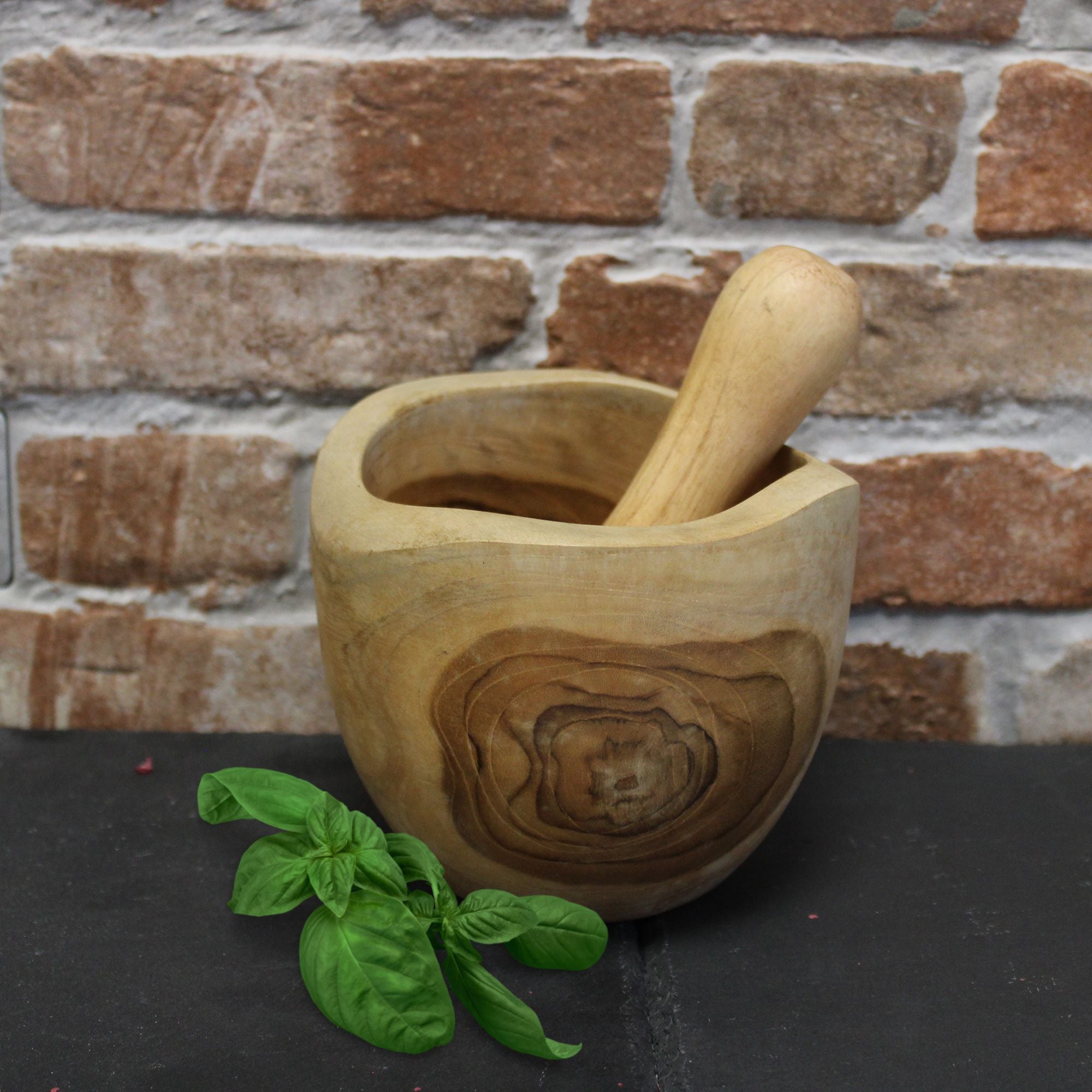 Ergo Teak Pestle & Mortar (Medium)