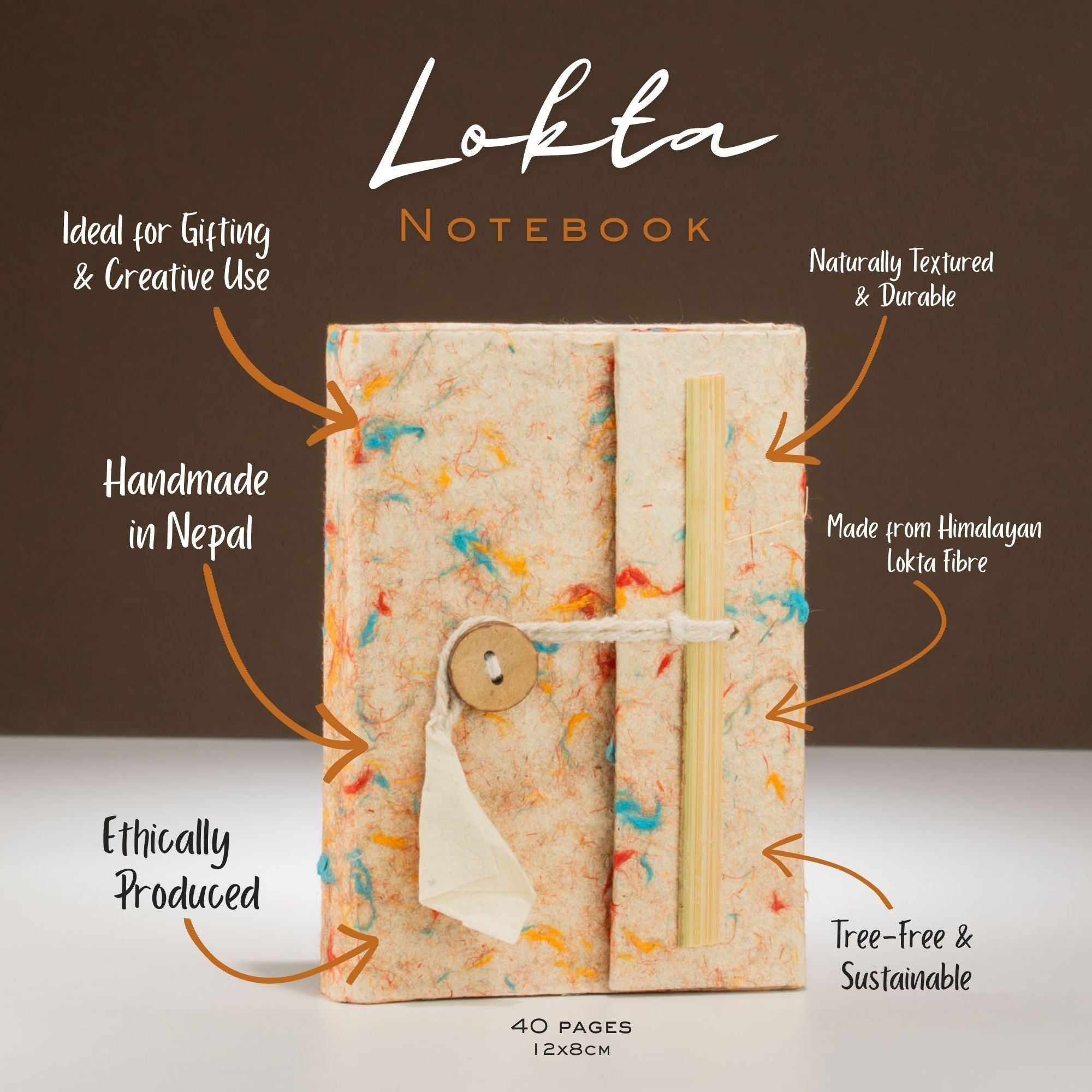 Mini Lokta Mixed Colour Cotton Notebook