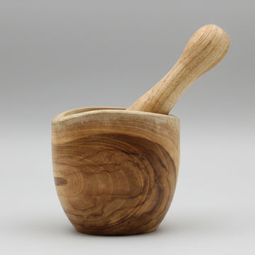 Ergo Teak Pestal & Morter (Small)