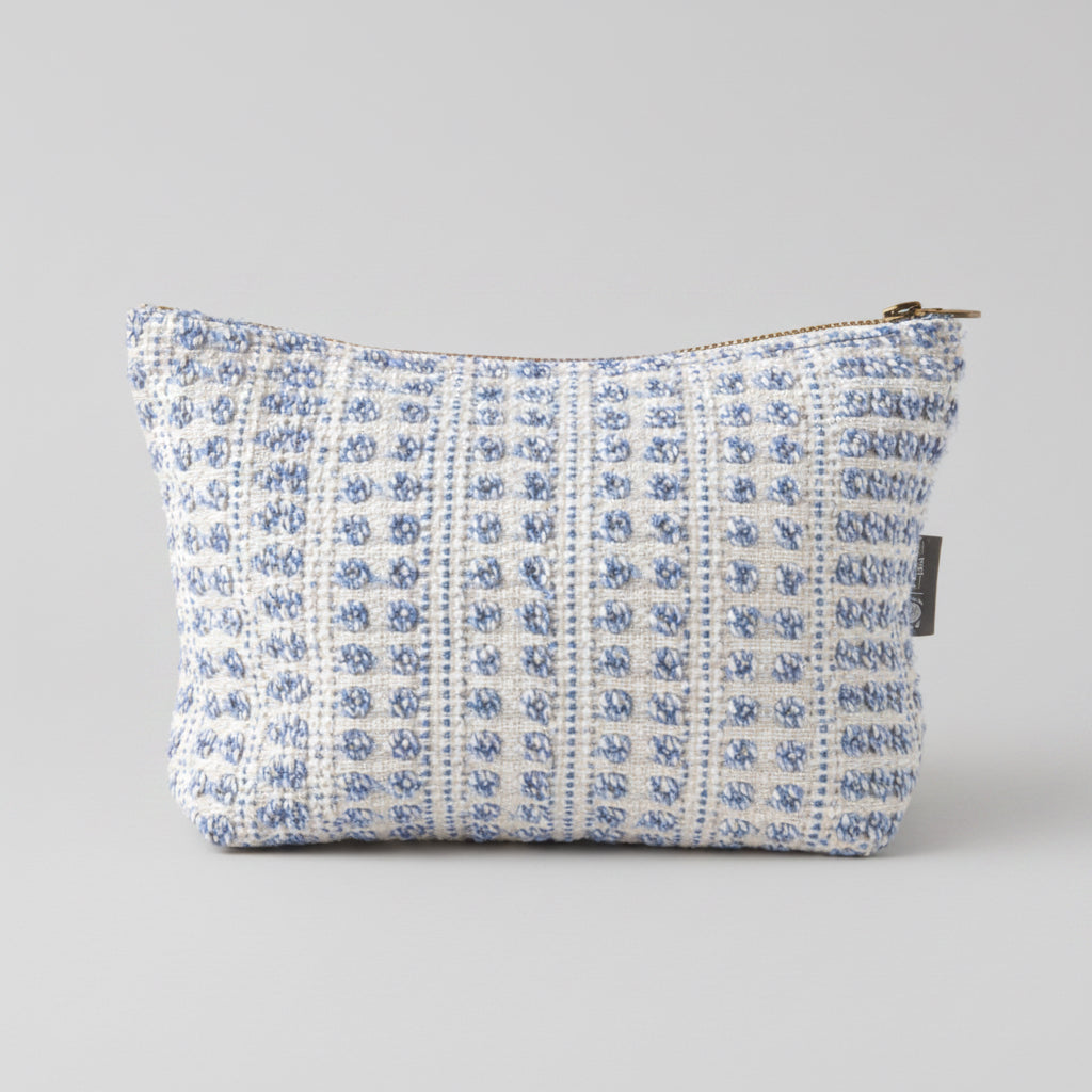 Nomad Sari Indian Jacquard Toiletry Bag - Indigo Echo