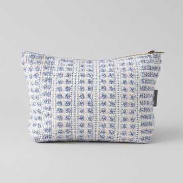 Nomad Sari Indian Jacquard Toiletry Bag - Indigo Echo