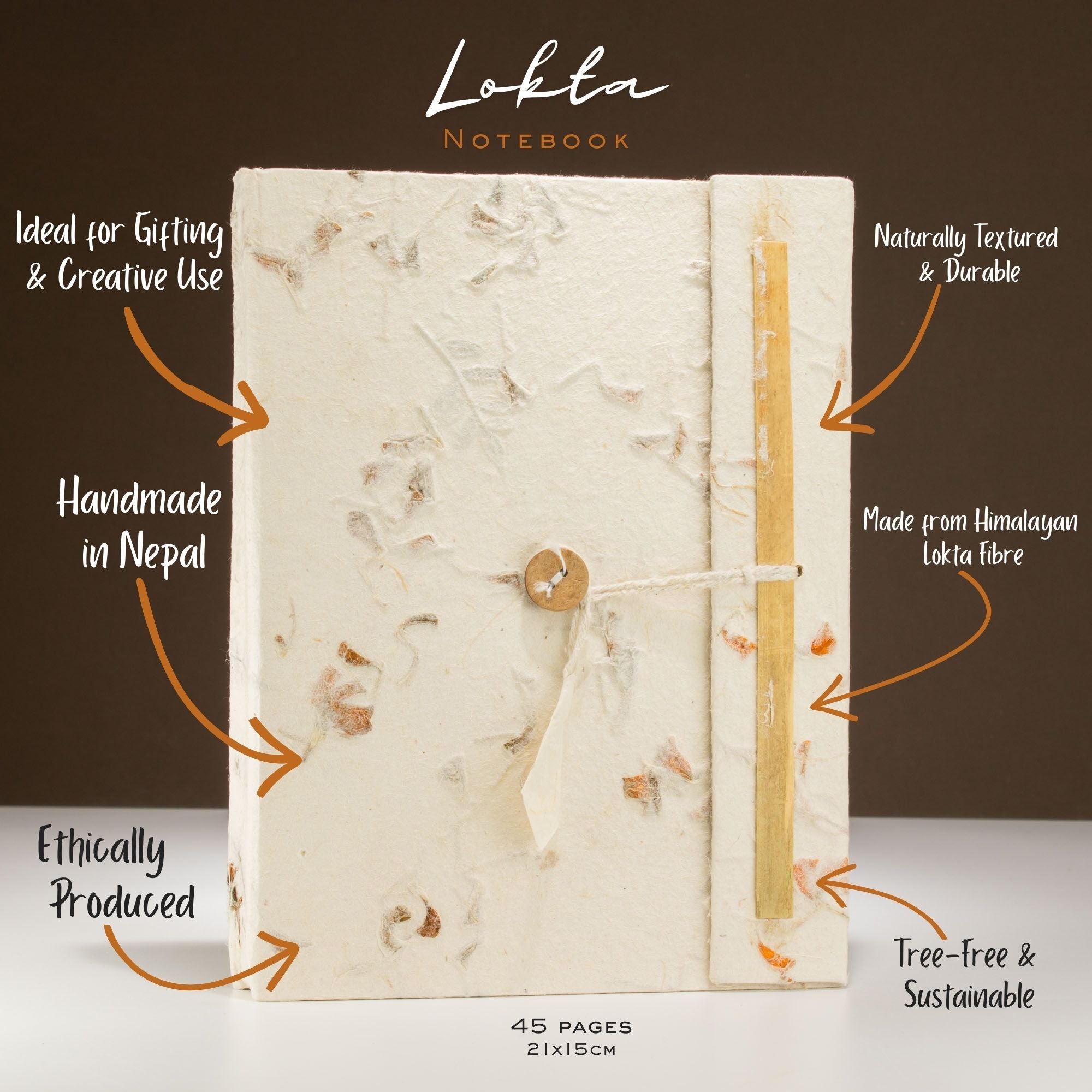 Lrg Lokta Mixed Flowers Notebook