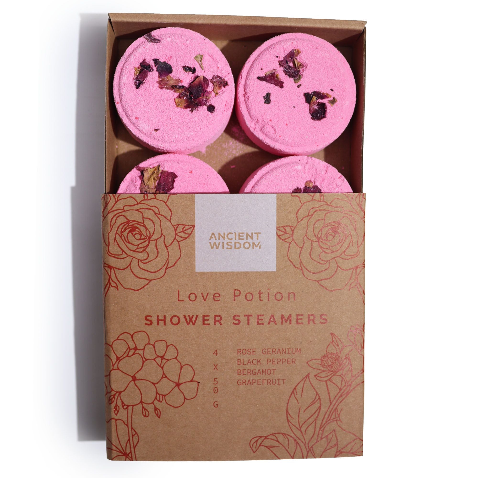 Zen Shower Steamers - Love Potion (Pinky Red)
