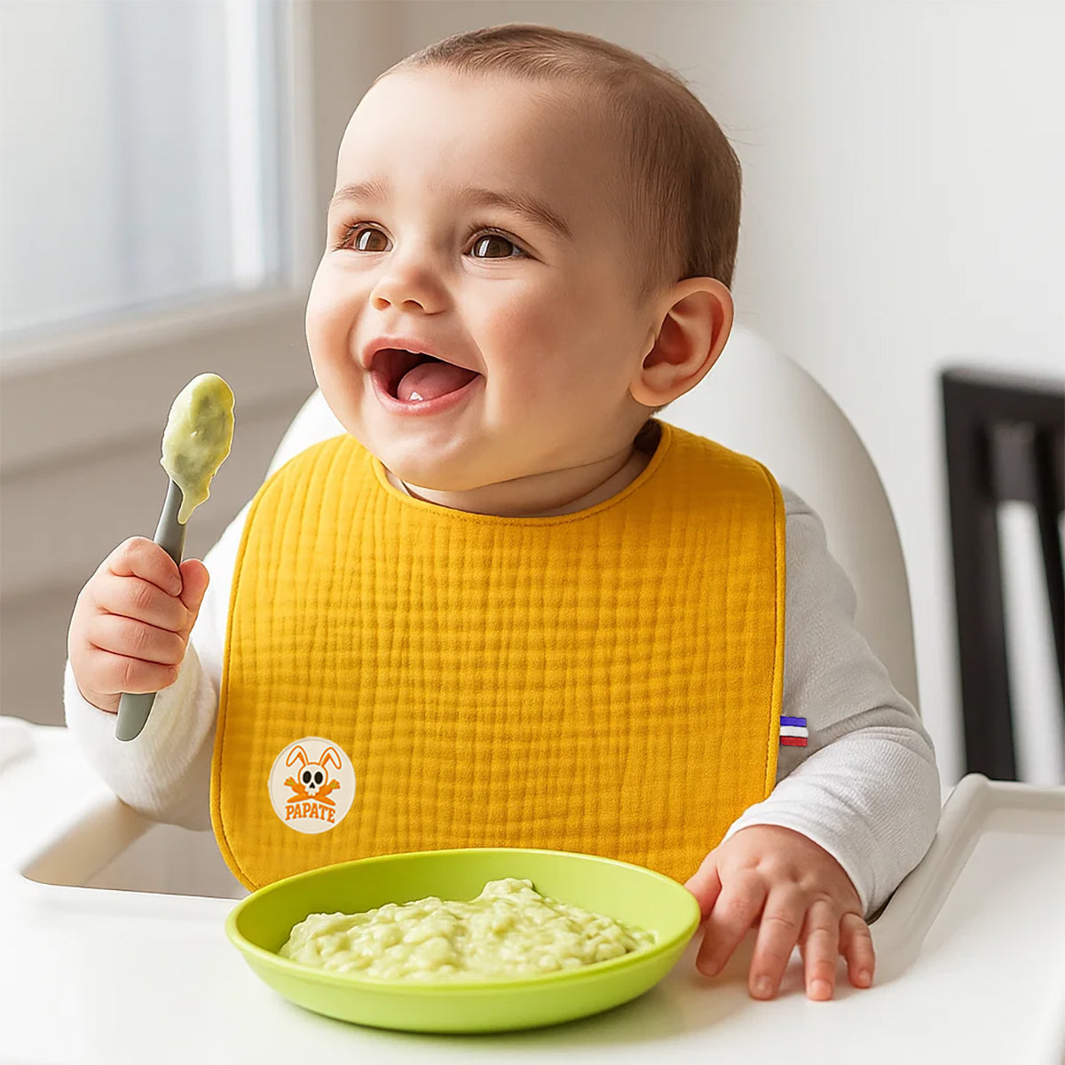 Organic Cotton Bib - Honey
