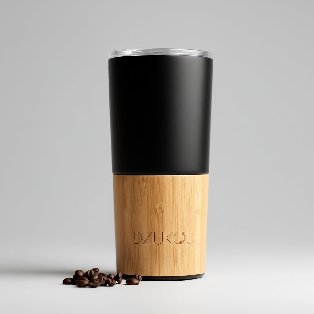 Inca Trail - Bamboo and Stainless Steel Coffee Tumbler (black)