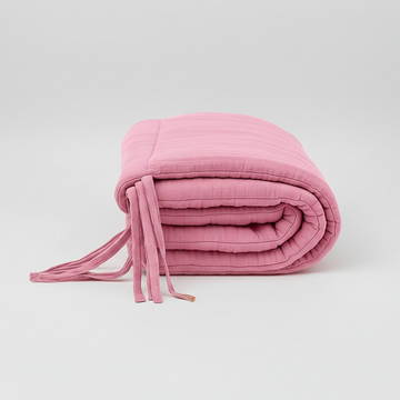 Organic Cotton Cot Bumper - Pink
