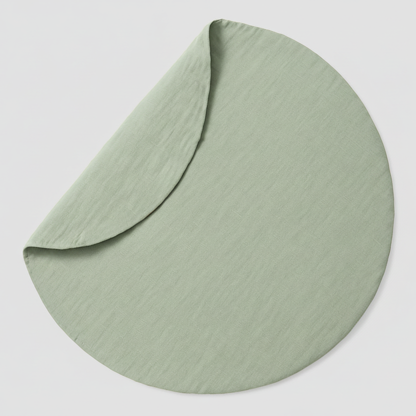 Organic Cotton Activity Mat Havane - Green